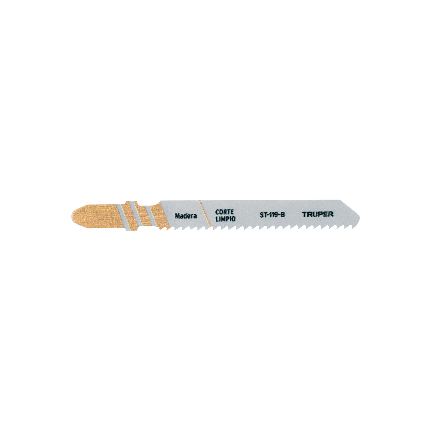 ST-119-B Blíster con 5 seguetas 12 DPP zanco "T" corte recto triplay