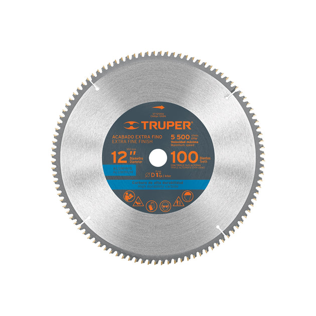 ST-12100A Disco sierra 12" para aluminio, 100 dientes centro 1"
