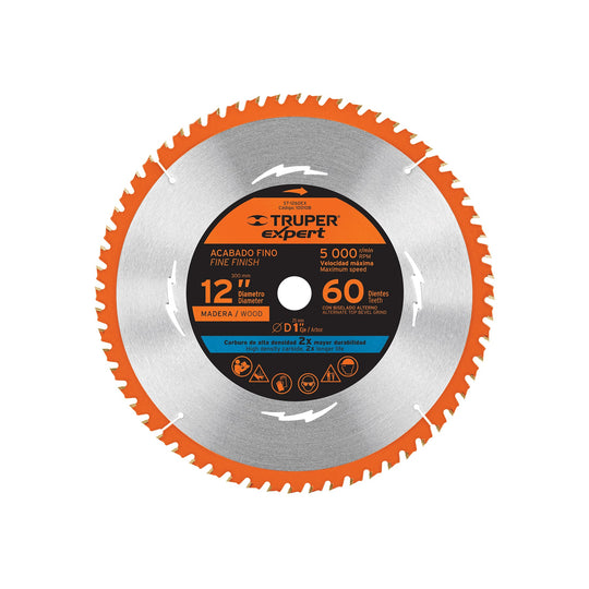 ST-1260EX Disco sierra 12" para madera, 60 dientes centro 1", Expert