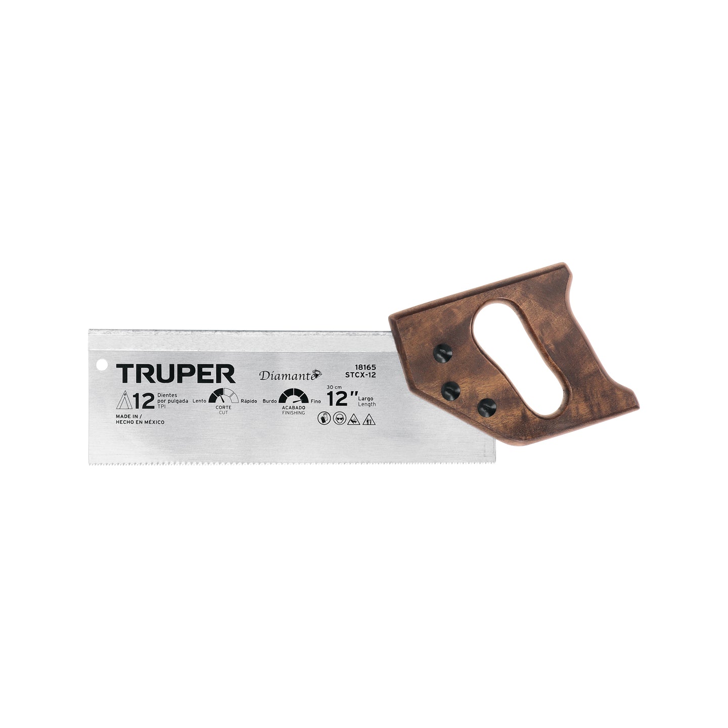 STCX-12 Serrucho de costilla 12" Diamante, 12 DPP, TRUPER