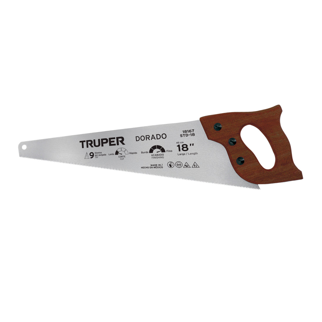 STD-18 Serrucho 18" Dorado, 9 DPP, Truper