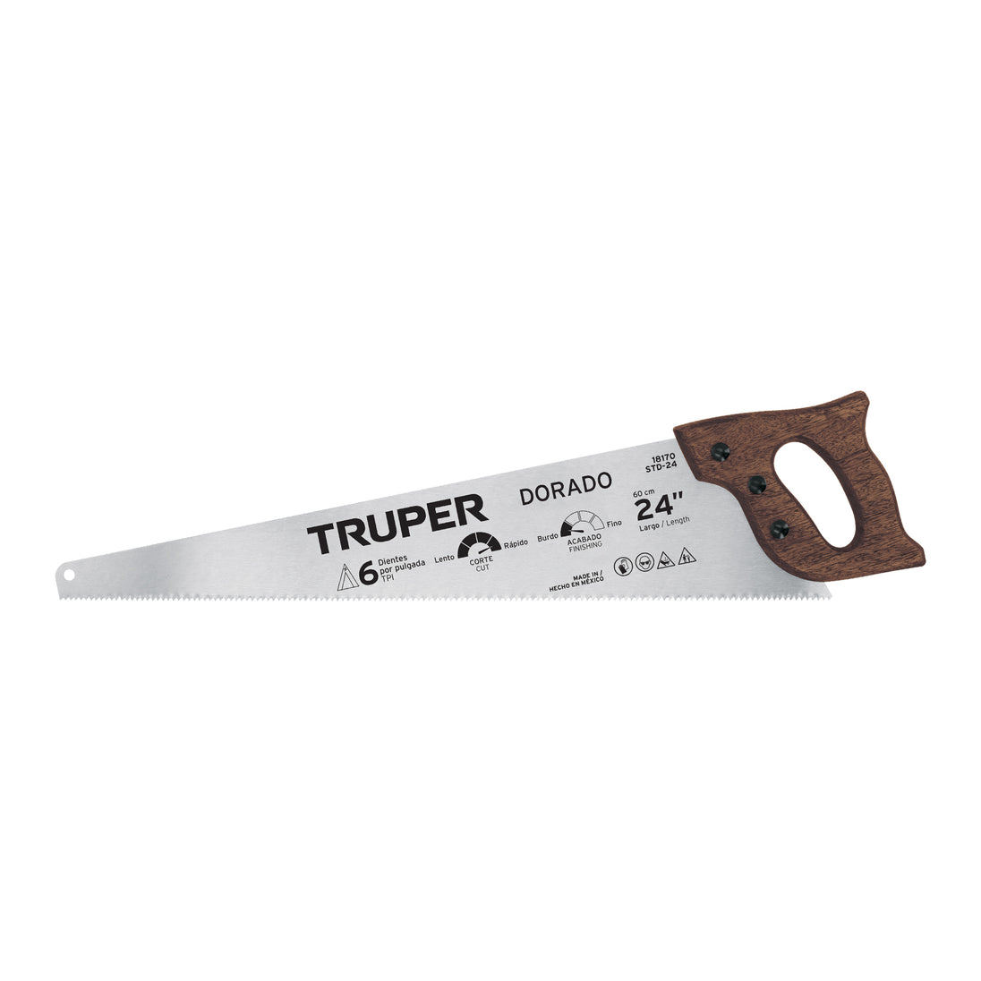 STD-24 Serrucho 24" Dorado, 6 DPP, Truper