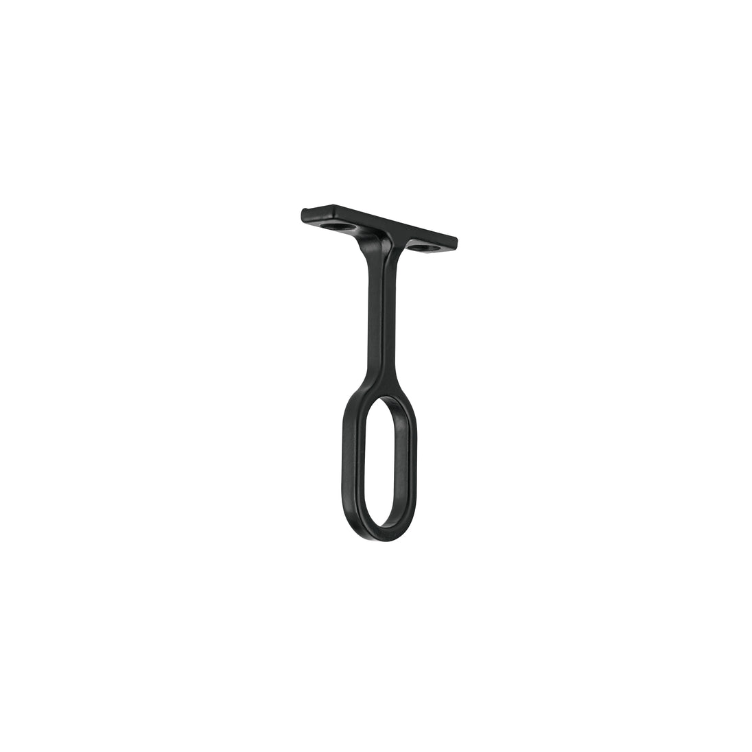 STO-5N Soporte negro para tubo ovalado de closet, HERMEX