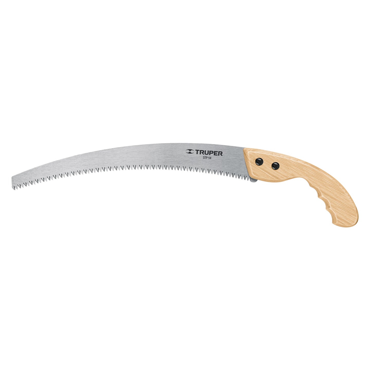 STP-14 Serrucho de poda 14",hoja curva,6 DPP, mango madera, TRUPER