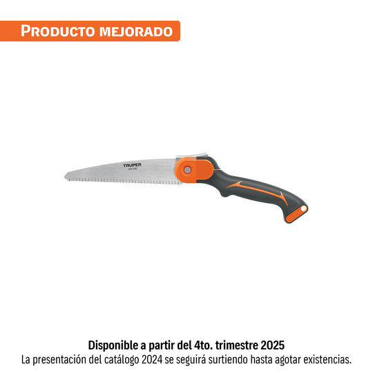 STP-7PR Serrucho plegable 7" hoja recta 11 DPP mango plástico,Truper