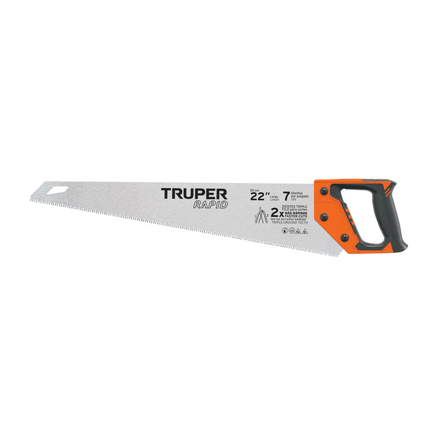 STR-22 Serrucho Rapid 22", 7 DPP, mango Comfort grip, Truper