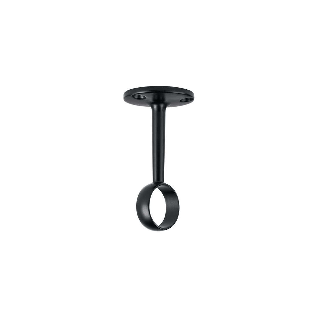 STR-3N Soporte negro para tubo redondo de closet, HERMEX