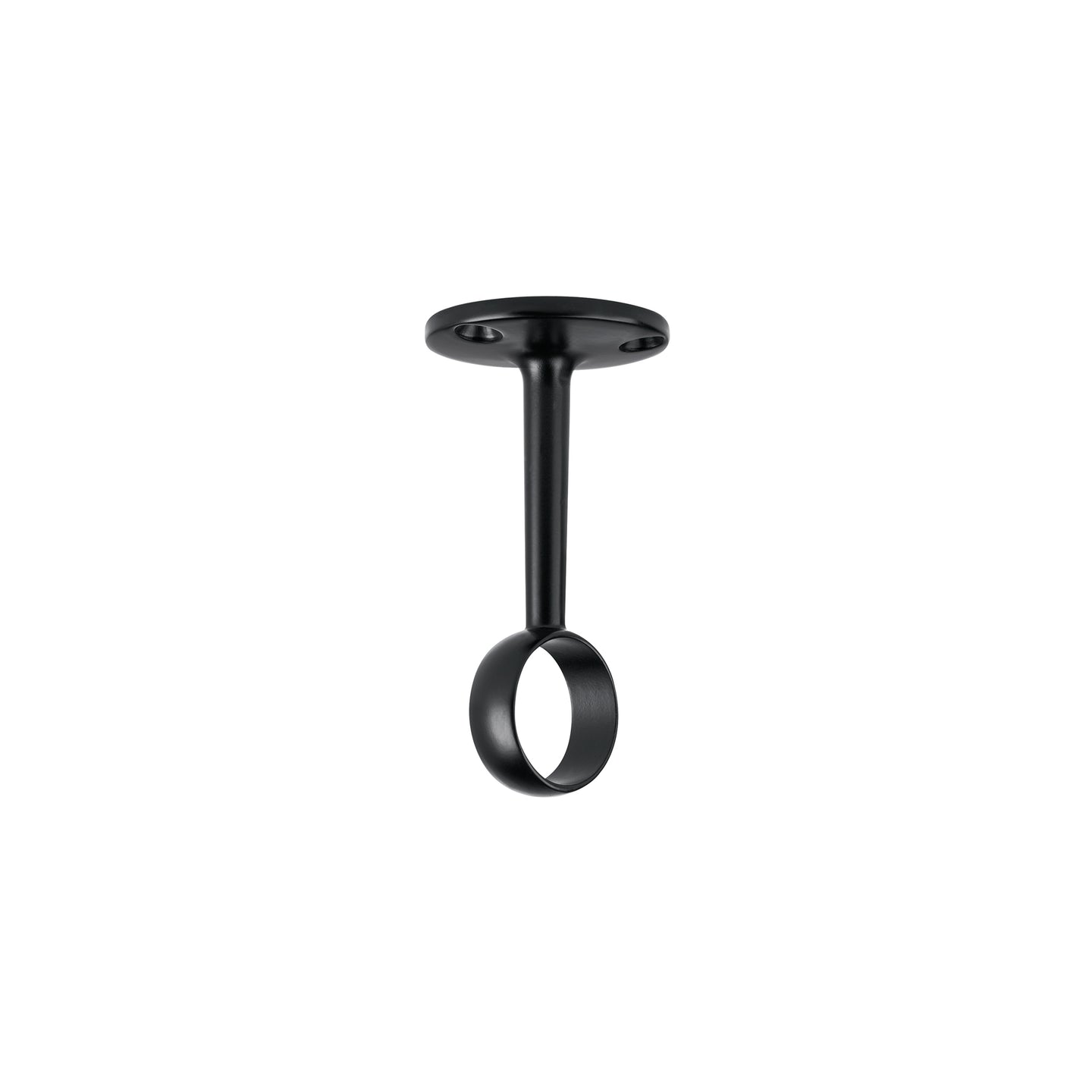 STR-3N Soporte negro para tubo redondo de closet, HERMEX