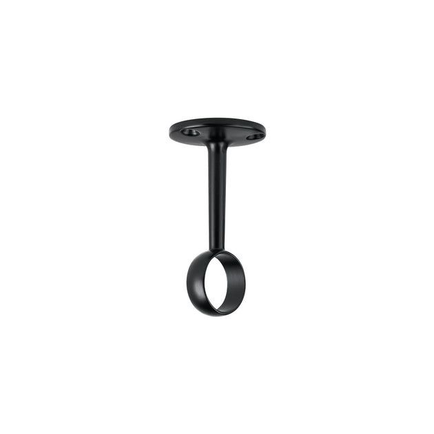 STR-3N Soporte negro para tubo redondo de closet, HERMEX