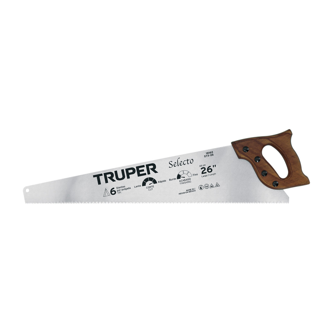 STX-26 Serrucho 26" Selecto, 6 DPP, Truper