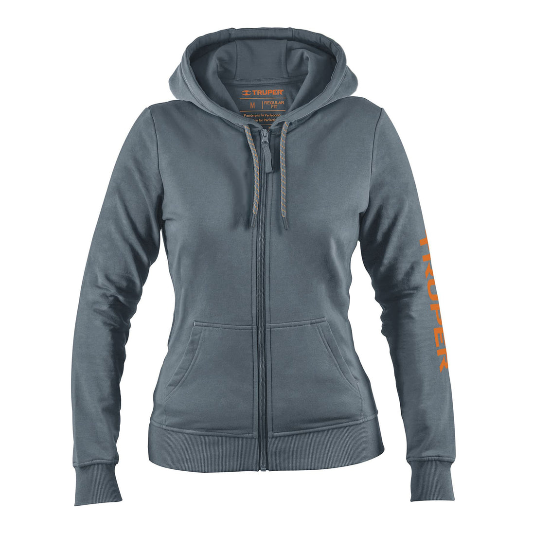 SUD-GD-M Sudadera gris para dama, talla M, Truper