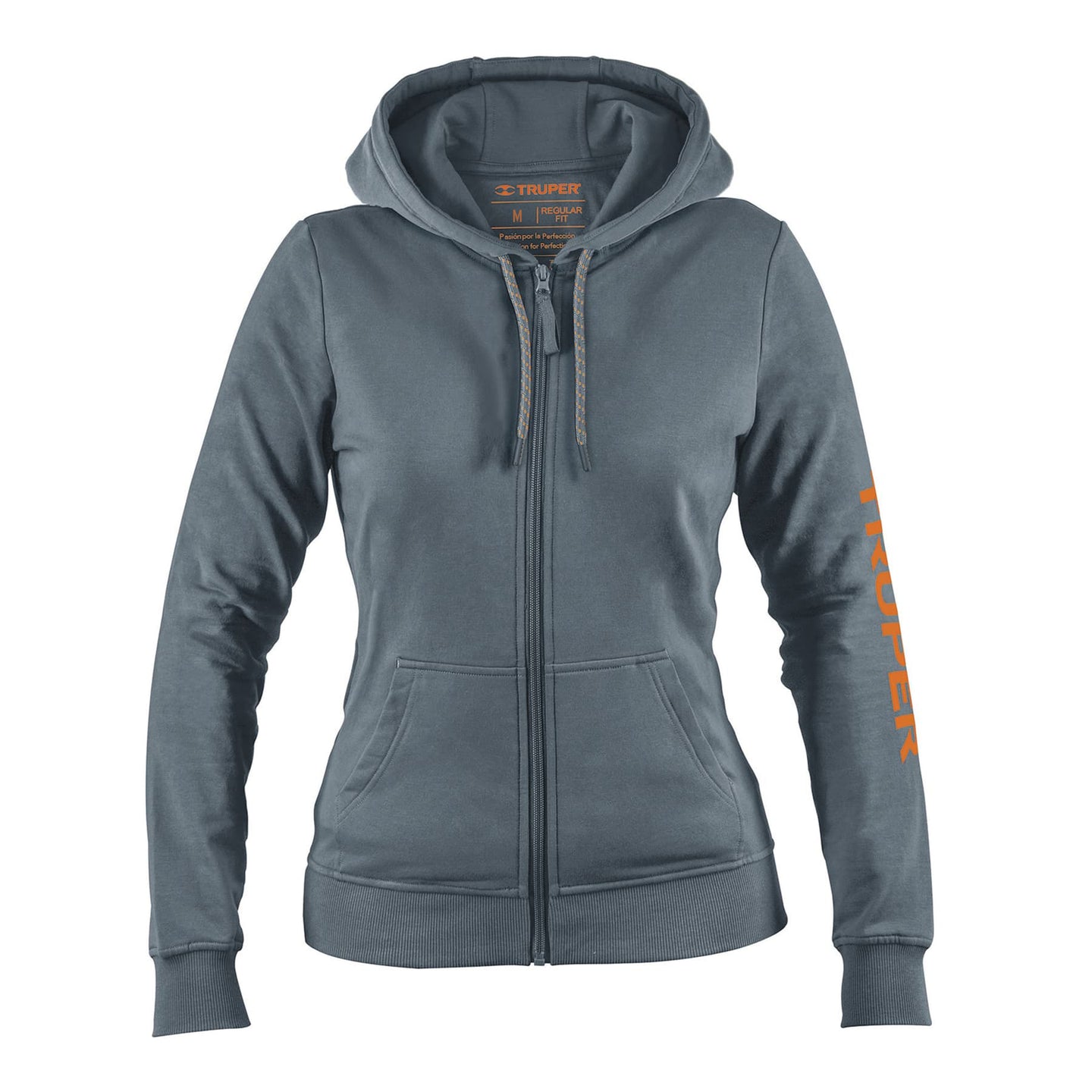 SUD-GD-M Sudadera gris para dama, talla M, Truper
