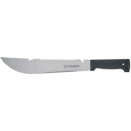 T-460-12B Machete rambo 12", cacha inyectada negra, TRUPER