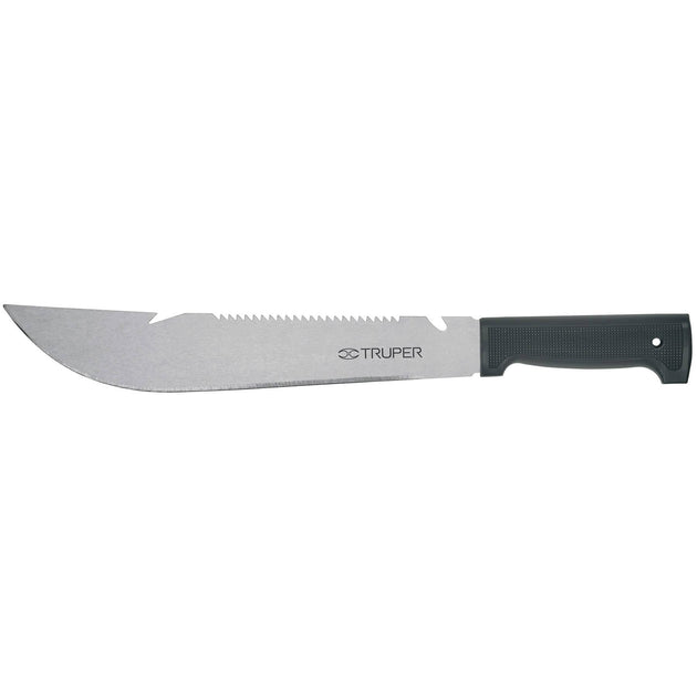 T-460-12B Machete rambo 12", cacha inyectada negra, TRUPER