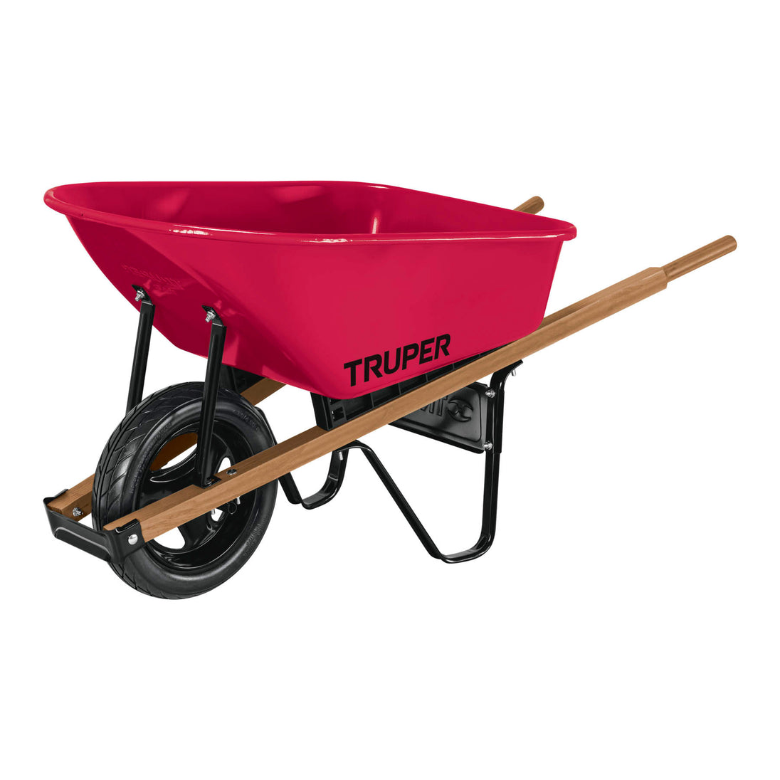 T-6FF Carretilla 6 ft3 imponchable, bastidores madera, TRUPER