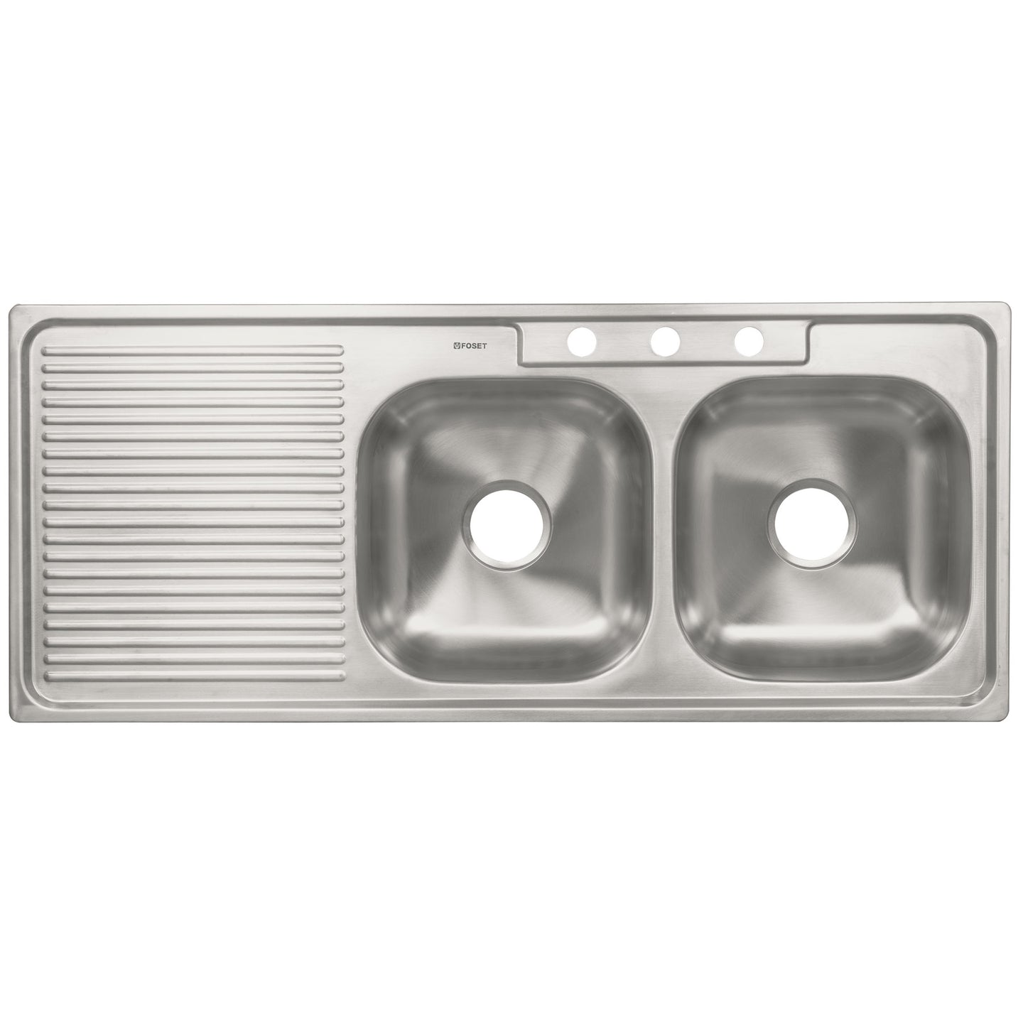 TA-1202TD Tarja de empotrar 120 x 50 cm doble tina derecha, FOSET