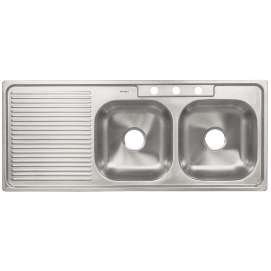 TA-1202TD Tarja de empotrar 120 x 50 cm doble tina derecha, FOSET