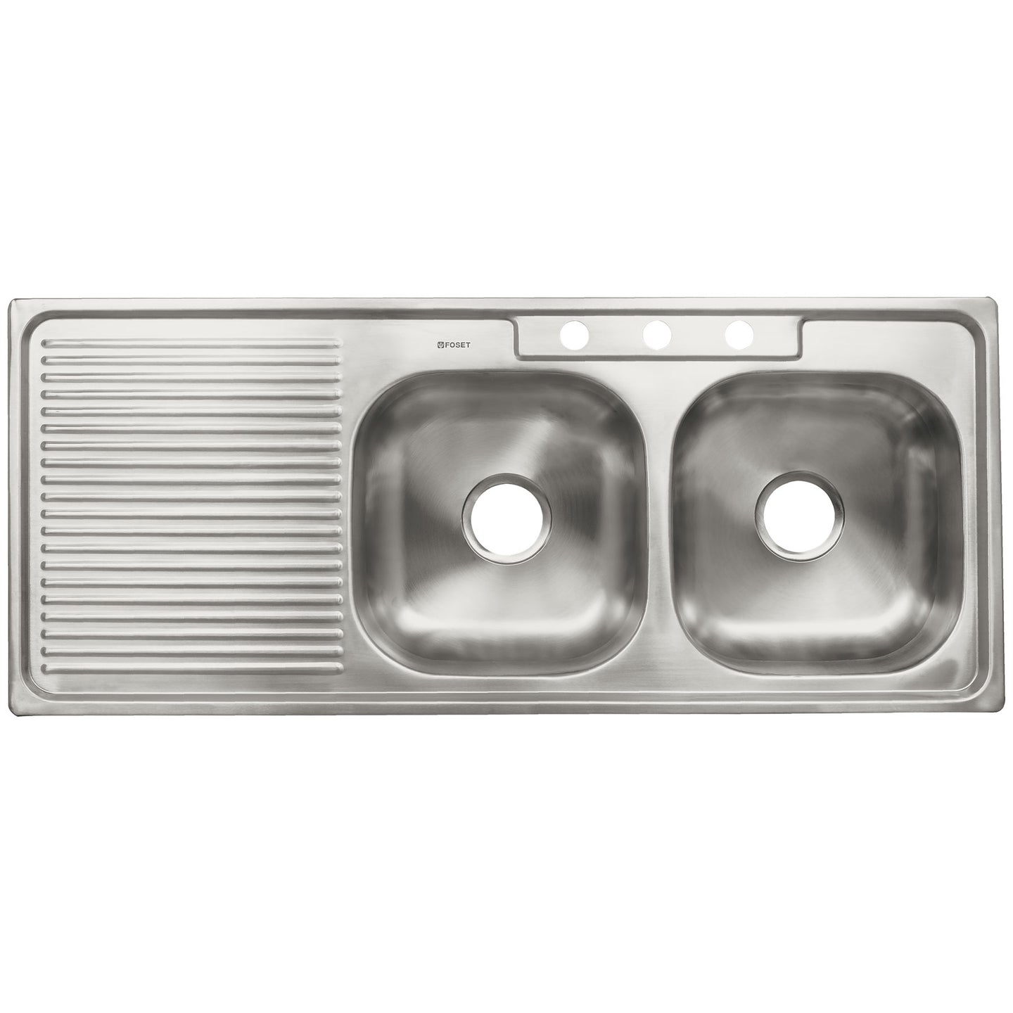TA-1202TDB Tarja de empotrar 120x50cm doble tina derecha, FOSET BASIC