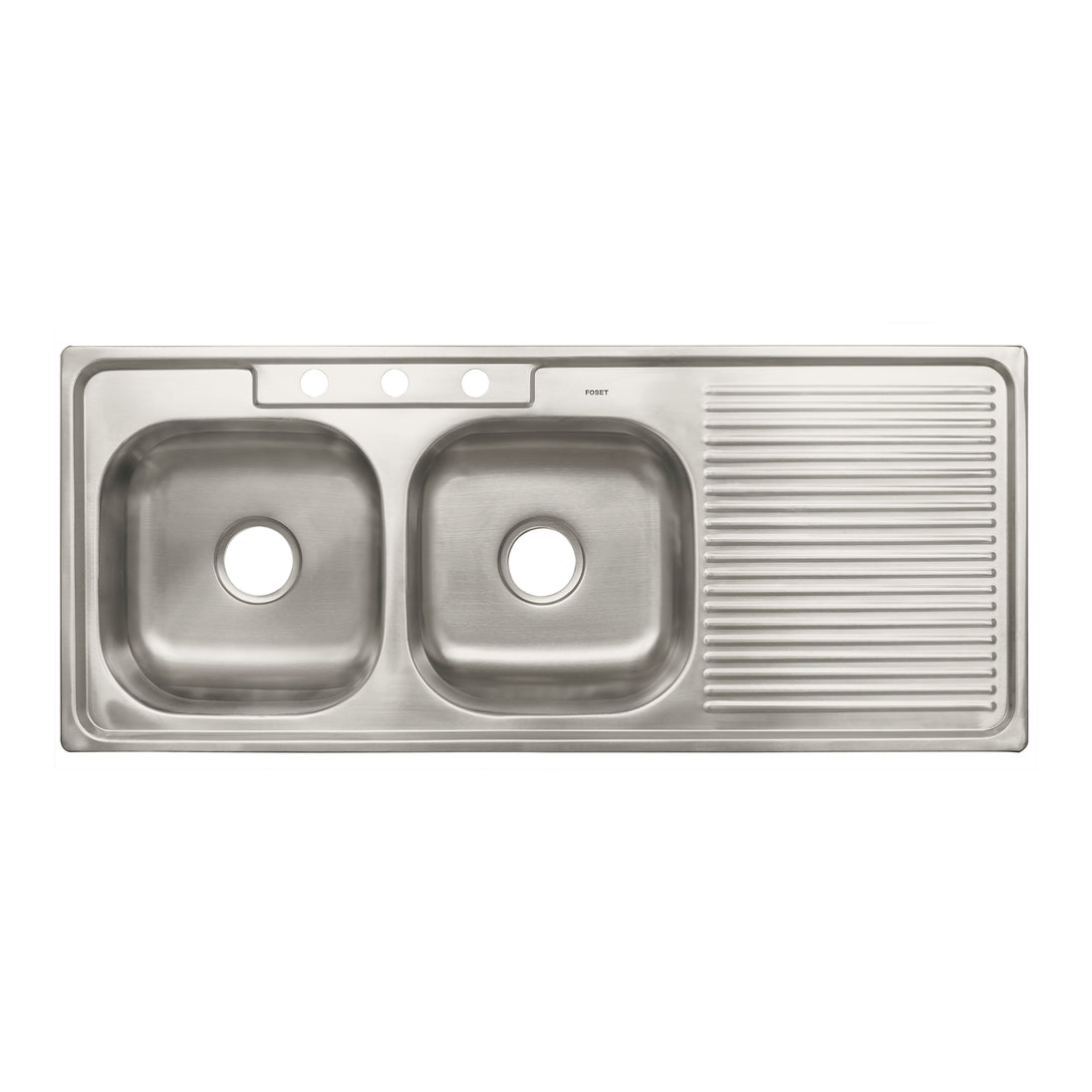 TA-1202TIB Tarja de empotrar 120x50cm doble tina izquierda, FOSET BASIC