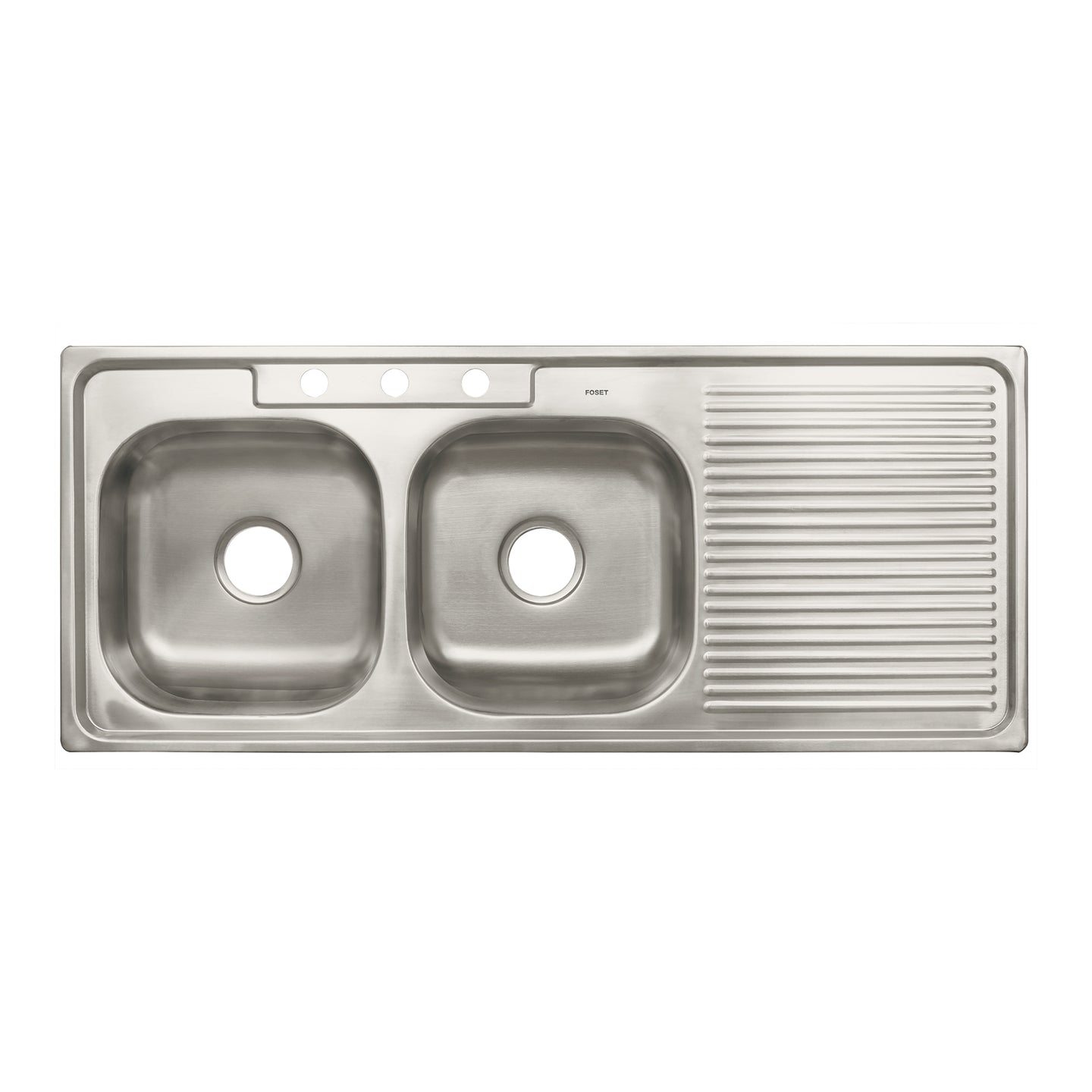 TA-1202TIB Tarja de empotrar 120x50cm doble tina izquierda, FOSET BASIC