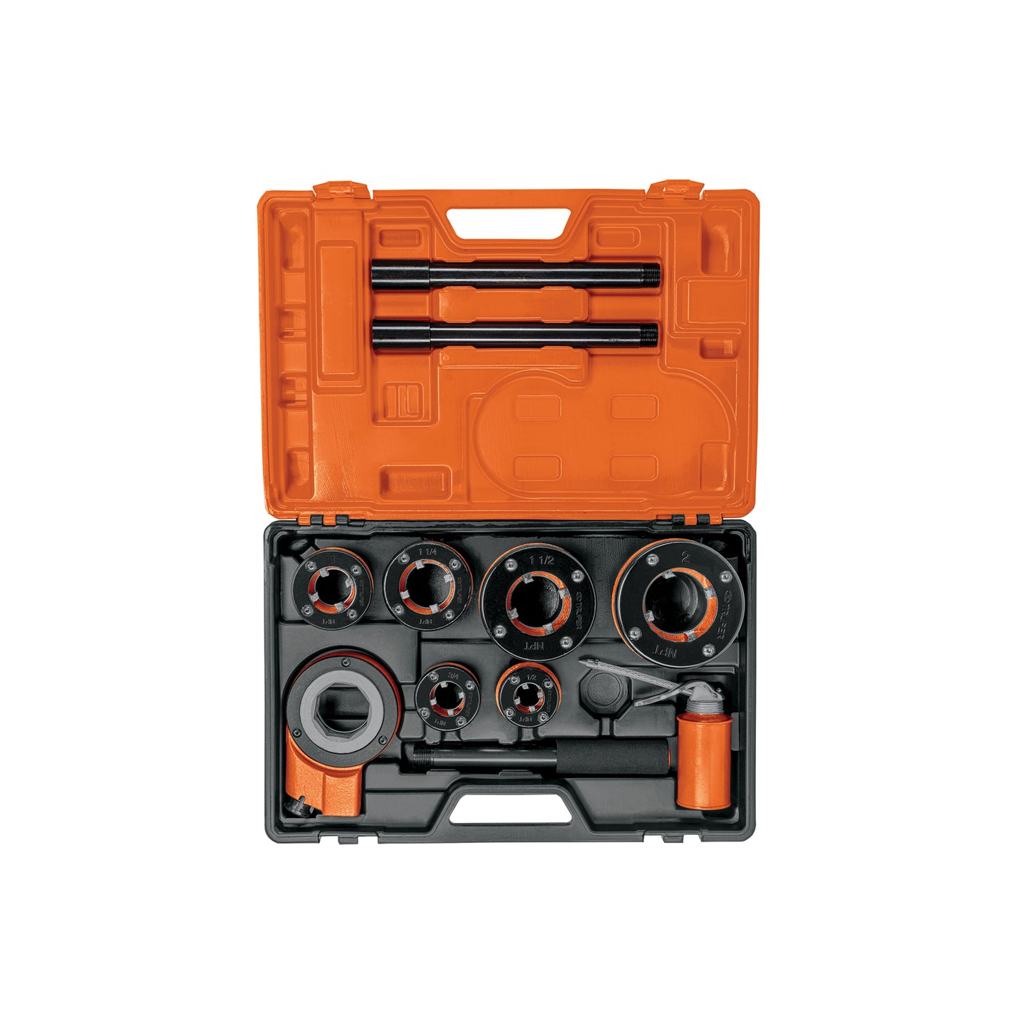 TA-851 Juego de 9 tarrajas para tubo de 1/2" a 2", Truper