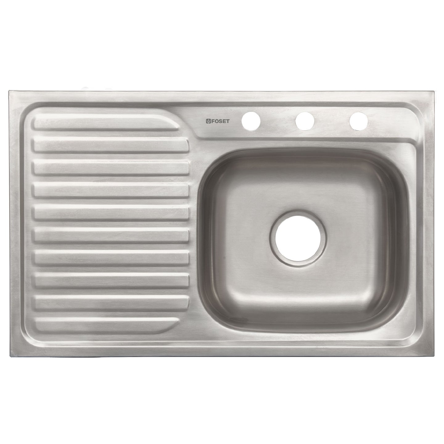 TA-851DB Tarja de empotrar 80x50cm tina derecha, FOSET BASIC