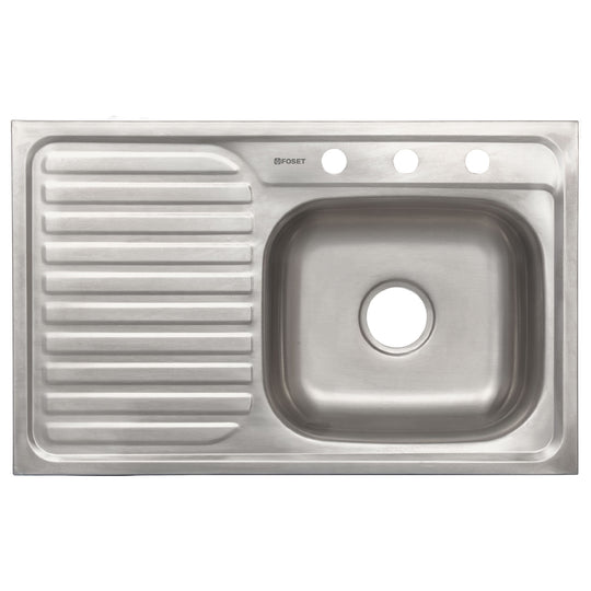 TA-851DB Tarja de empotrar 80x50cm tina derecha, FOSET BASIC