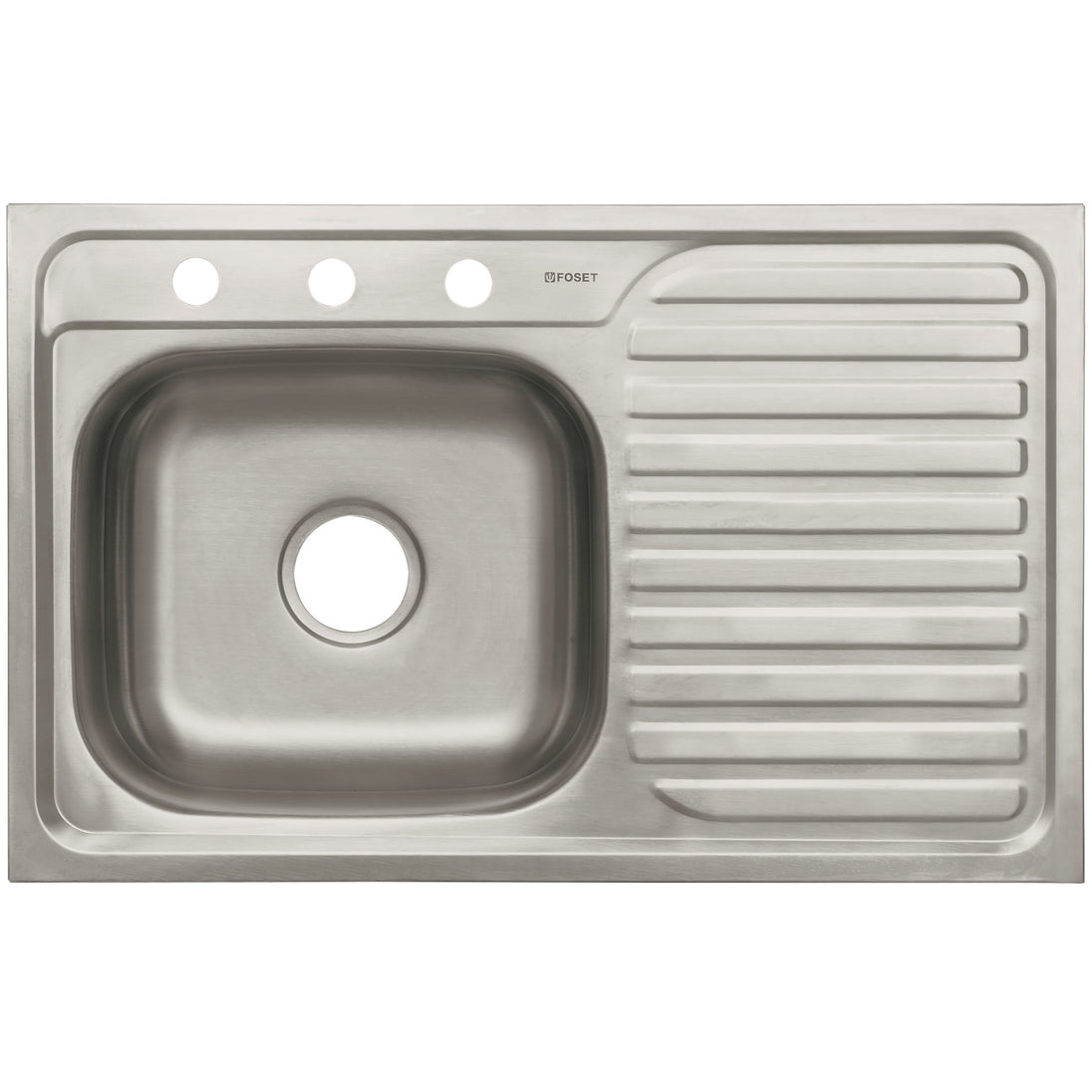 TA-851IB Tarja de empotrar 80x50cm tina izquierda, FOSET BASIC