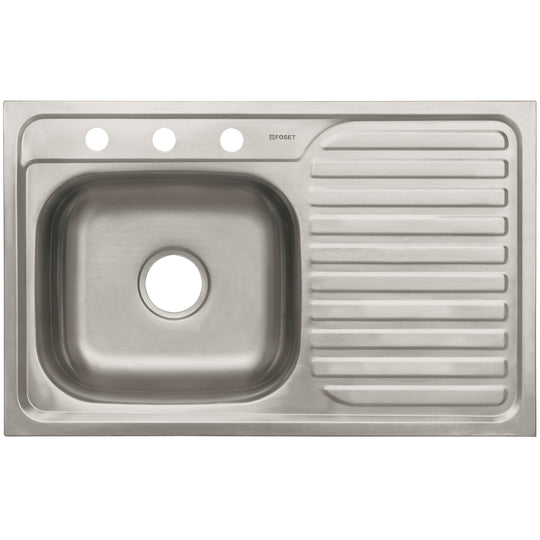 TA-851IB Tarja de empotrar 80x50cm tina izquierda, FOSET BASIC