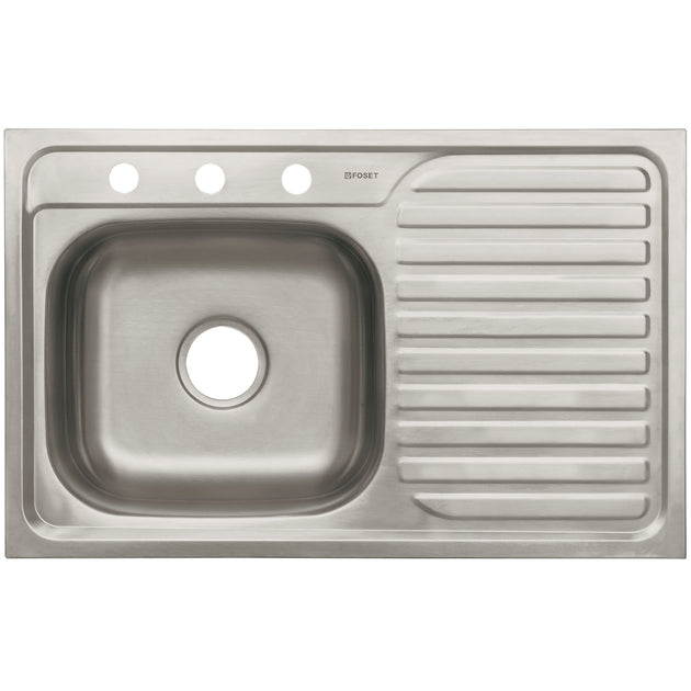TA-851IB Tarja de empotrar 80x50cm tina izquierda, FOSET BASIC