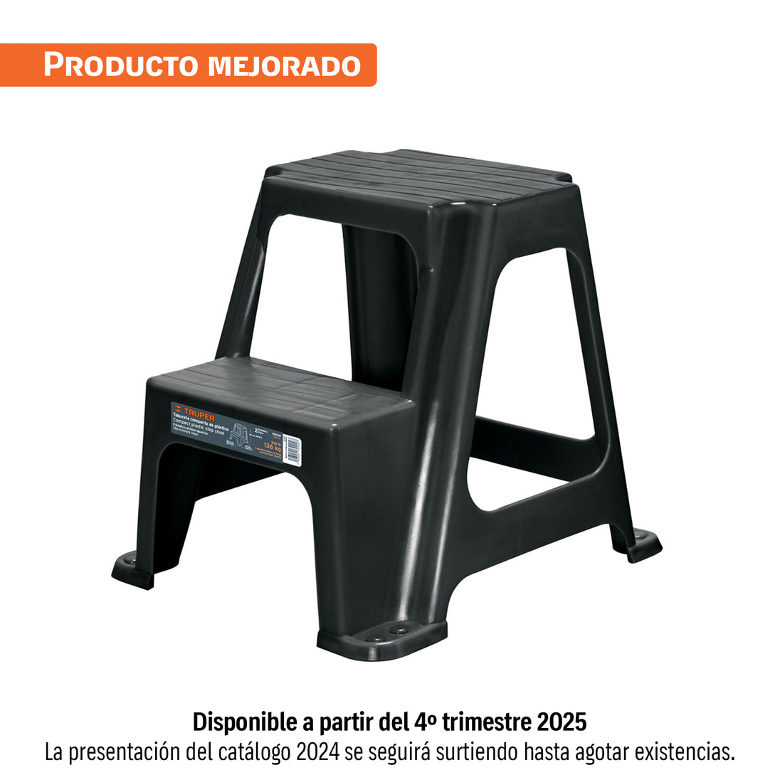 TABU-2L Taburete ligero de plástico, 2 peldaños