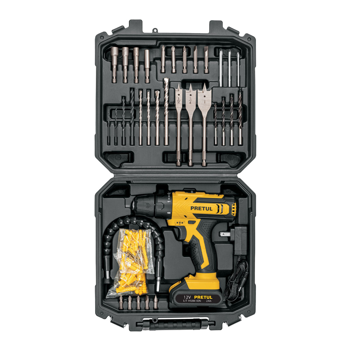 Taladro Atornillador Pretul 12V Kit 33 Accs TALI-12PK3