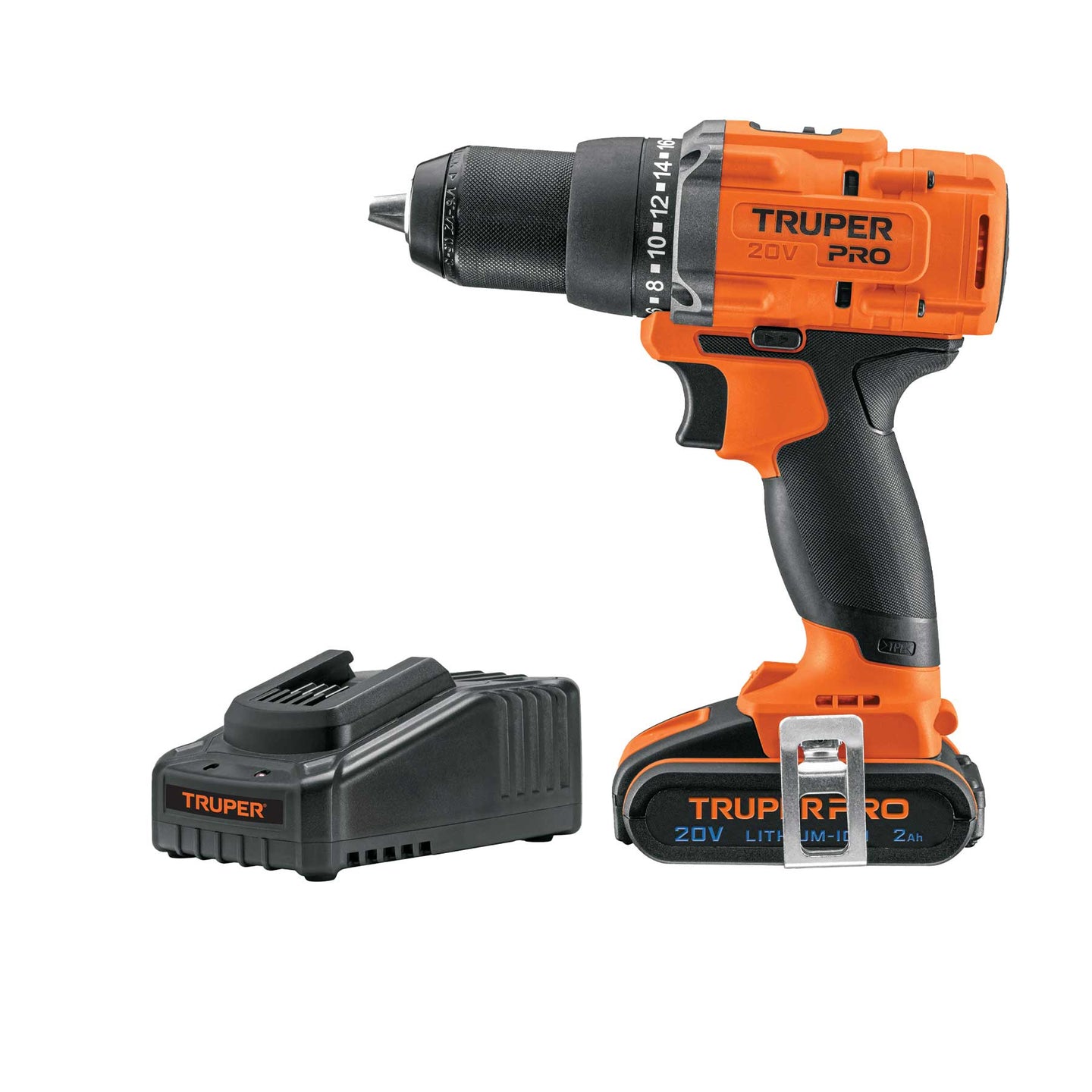 TALI-20A2 Taladro/destornillador 1/2", 20V, 1 batería 2Ah, TRUPER PRO