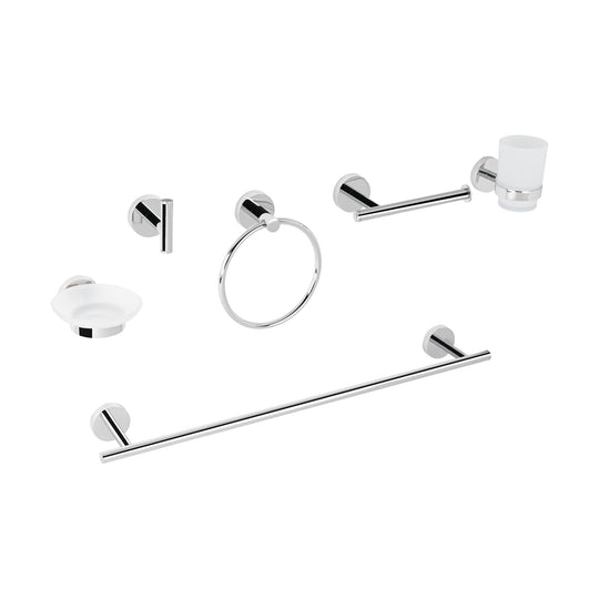 TBA-7000 Juego de 6 accesorios para baño acabado cromo, FOSET TÚBIG