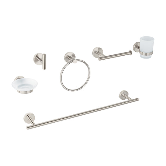 TBA-7000N Juego de 6 accesorios para baño acabado satín, FOSET TÚBIG