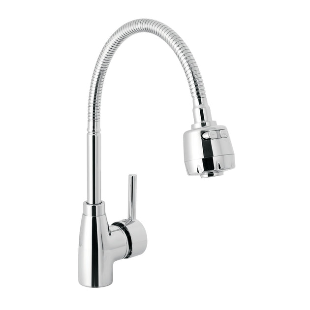 TBF-87 Monomando para fregadero con cuello flexible, cromo, TÚBIG