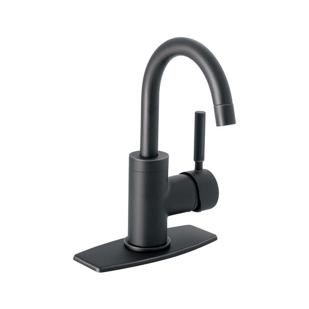 TBM-45M Monomando corto para lavabo, negro mate, FOSET TÚBIG