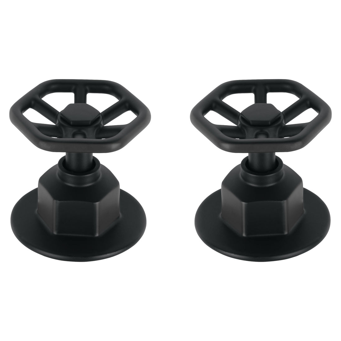TBMR-61M Juego de 2 manerales para regadera, volante, negro, TÚBIG