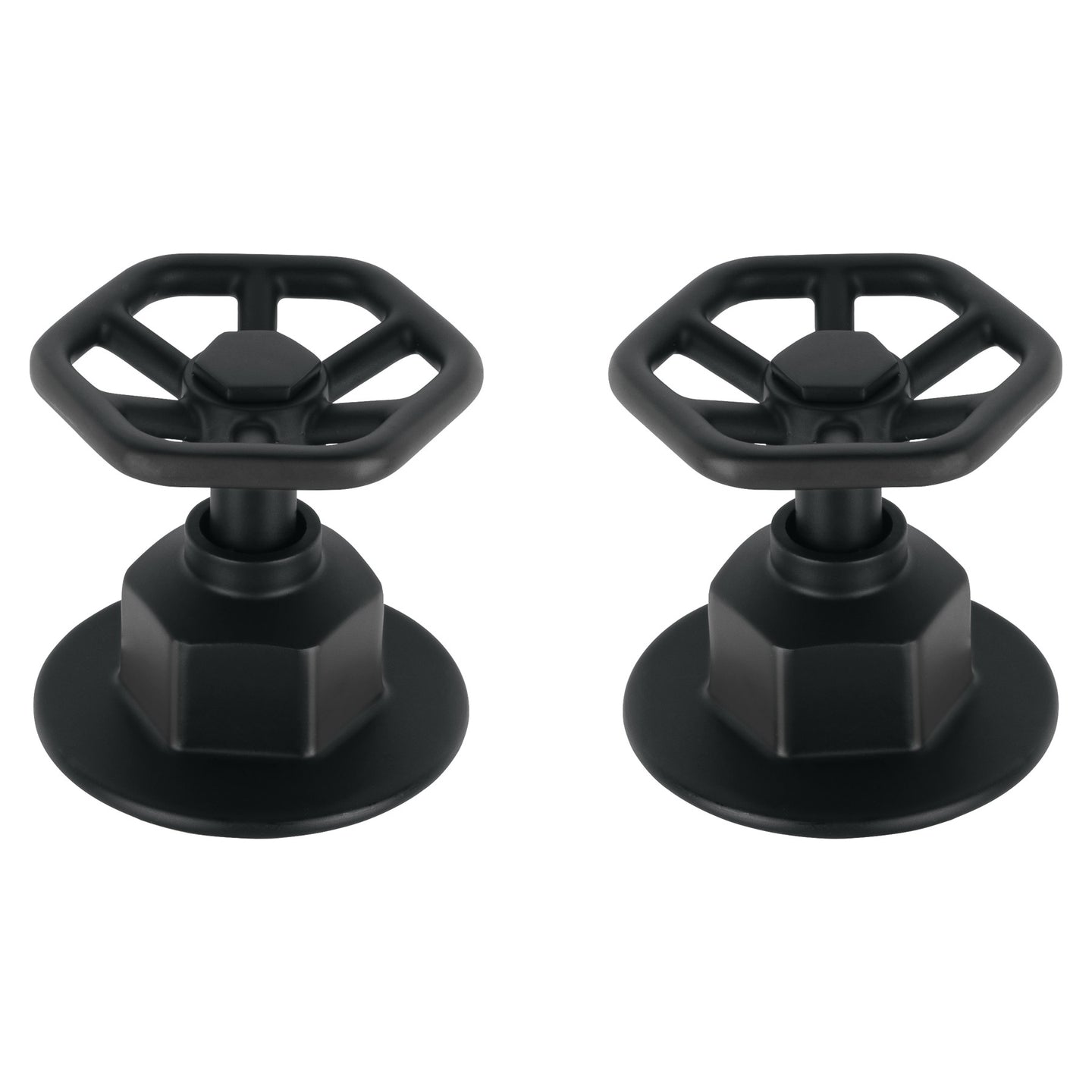 TBMR-61M Juego de 2 manerales para regadera, volante, negro, TÚBIG