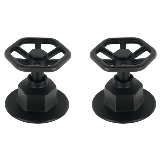 TBMR-61M Juego de 2 manerales para regadera, volante, negro, TÚBIG
