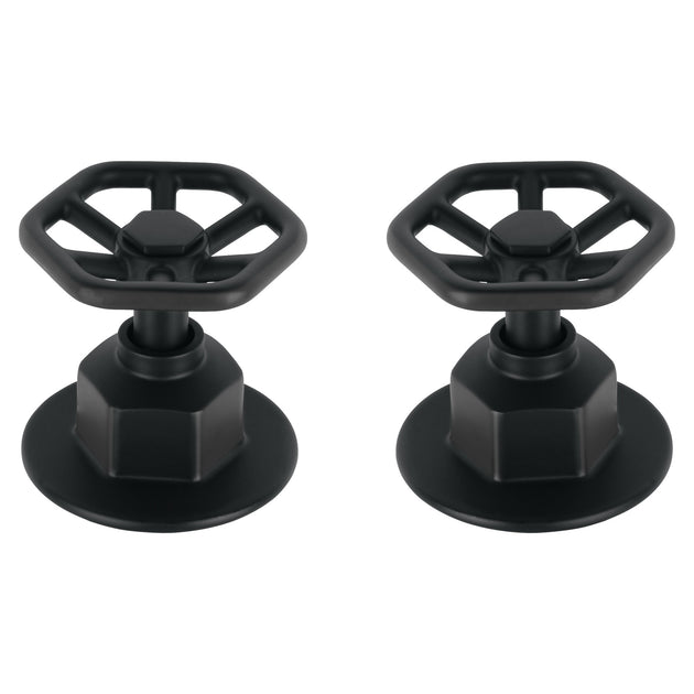 TBMR-61M Juego de 2 manerales para regadera, volante, negro, TÚBIG