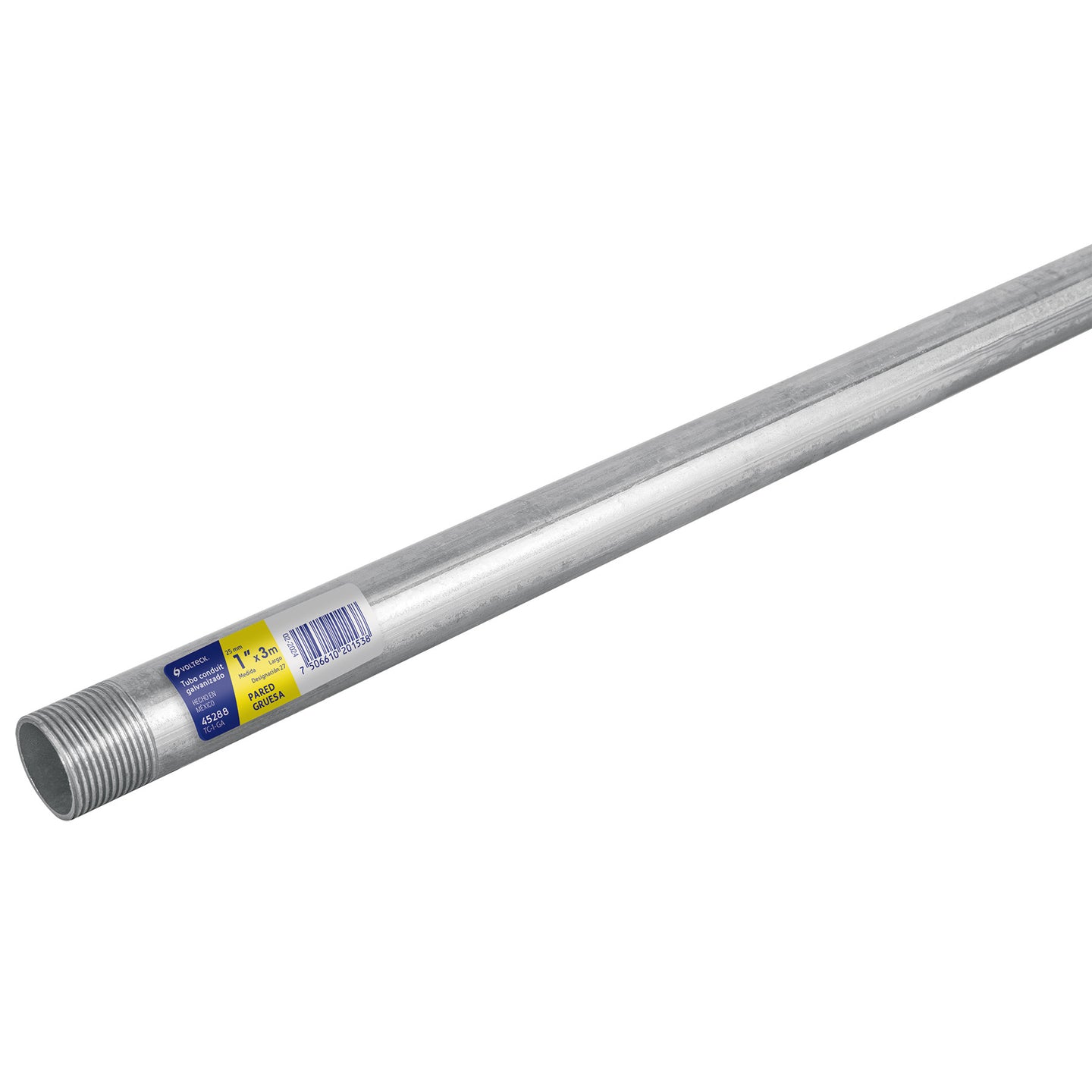 TC-1-GA Tubo Conduit 1" pared gruesa (1.8 mm), et. amarilla, 3 m