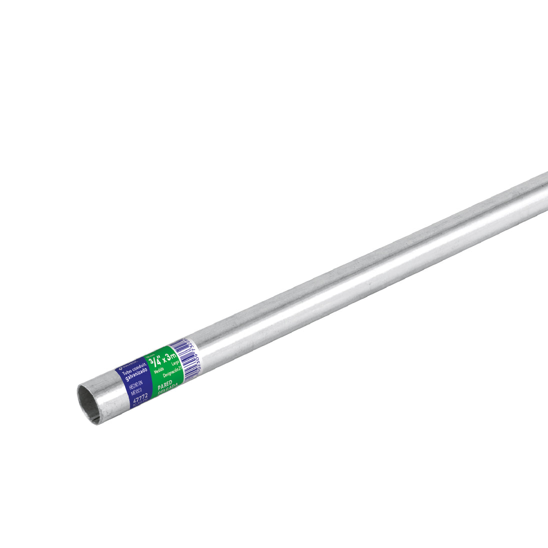 TC-3/4-DV Tubo Conduit 3/4" pared delgada (1 mm), et. verde, 3 m