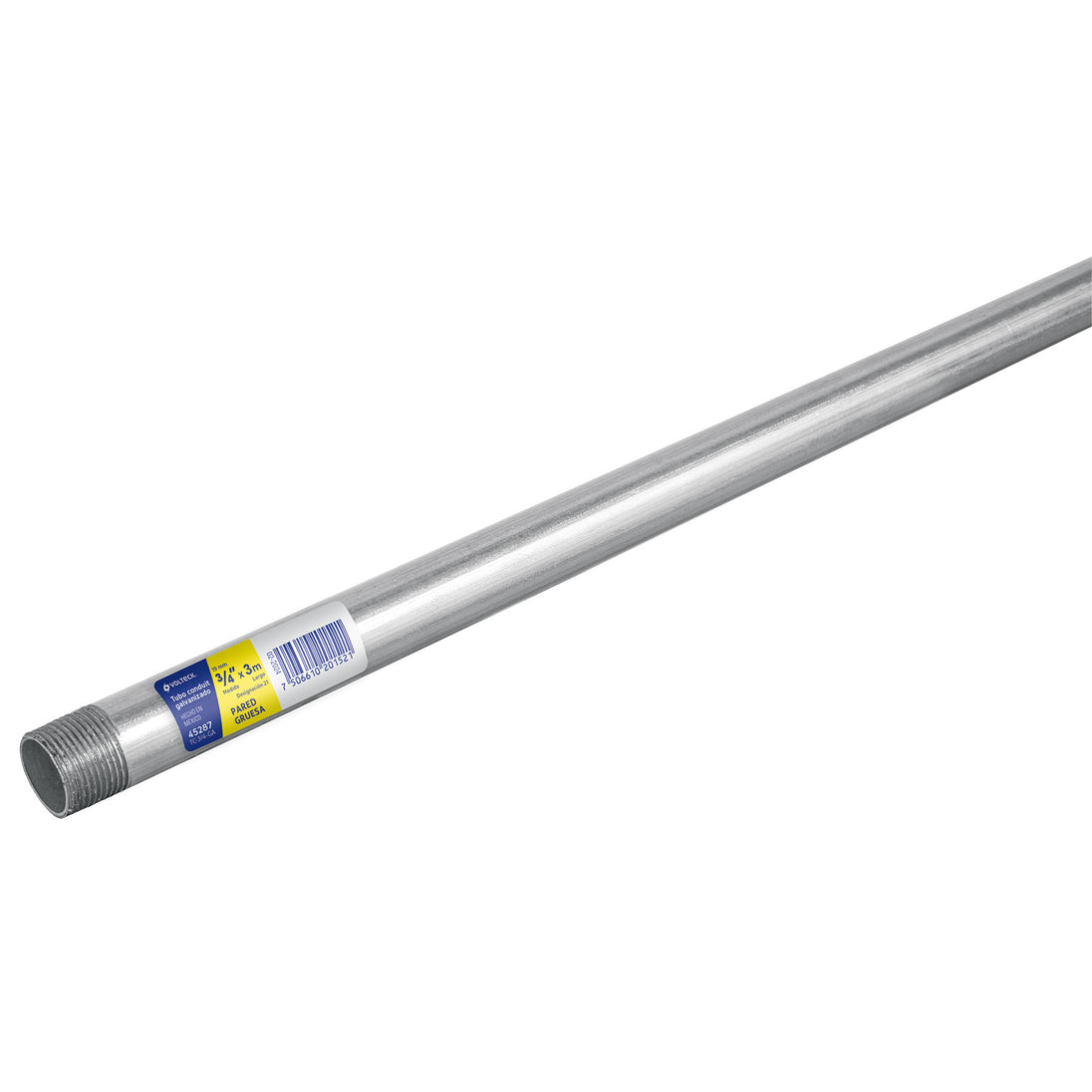 TC-3/4-GA Tubo Conduit 3/4" pared gruesa (1.6 mm), et. amarilla, 3 m