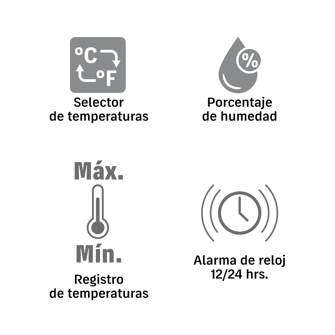Volteck TDH-90 Termohigrómetro Digital Dual -50 a 90°C | Sensor 2m
