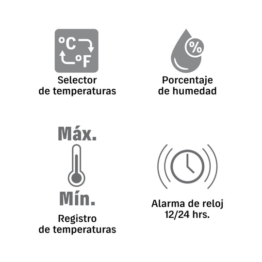 Volteck TDH-90 Termohigrómetro Digital Dual -50 a 90°C | Sensor 2m
