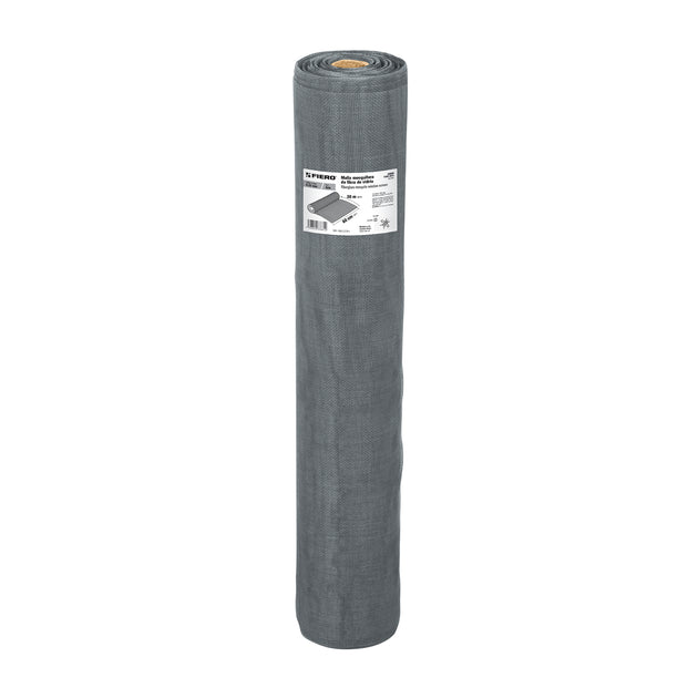 TEMO-06FG Rollo de 30 m x 0.6 m malla mosquitera fibra de vidrio gris