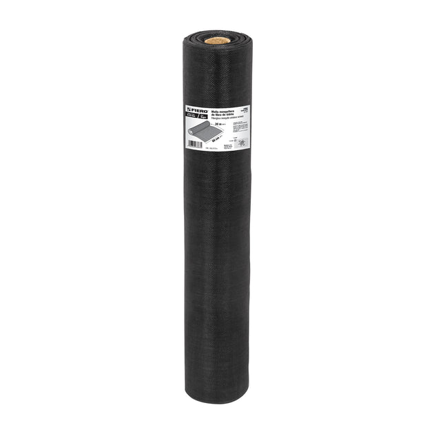 TEMO-06FN Rollo de 30 m x 0.6 m malla mosquitera fibra de vidrio negra