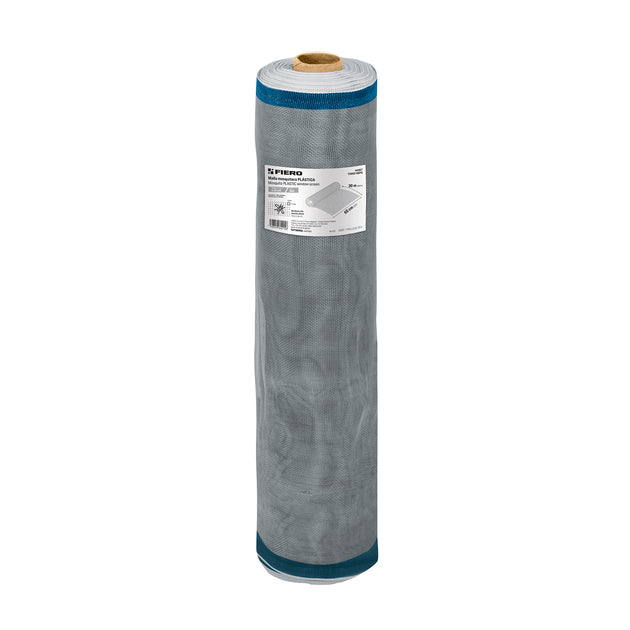 TEMO-06PG Rollo de 30 m x 0.6 m de malla mosquitera plástica gris