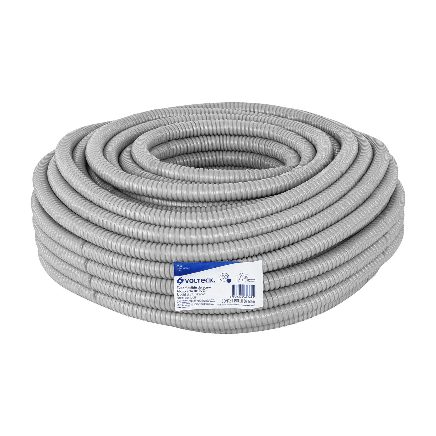 TFR-1/2 Rollo de 50 m de tubo flexible liquid tight de 1/2", VOLTECK